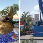 La hélice estaba en la entrada del Muelle Norte del Puerto de Santa Cruz de Tenerife, de donde fue retirada por la Autoridad Portuaria el pasado 12 de febrero