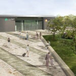 Imagen de la futura estación de Sant Andreu Comtal