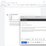 Borrador para redactar correos electrónicos en Docs.