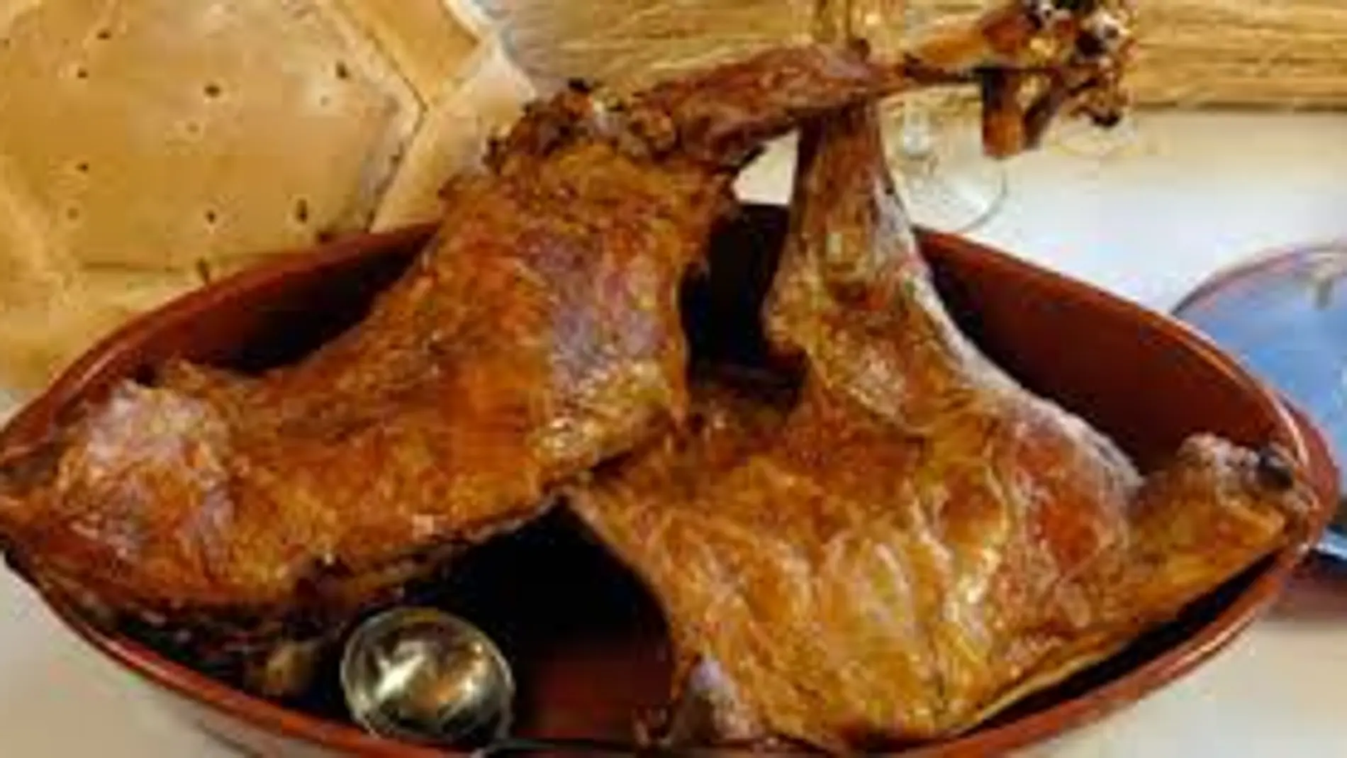 Lechazo asado en la Taberna López segoviana