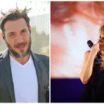 Antonio David y Rocío Carrasco, en el concierto homenaje a Rocío Jurado, en un montaje