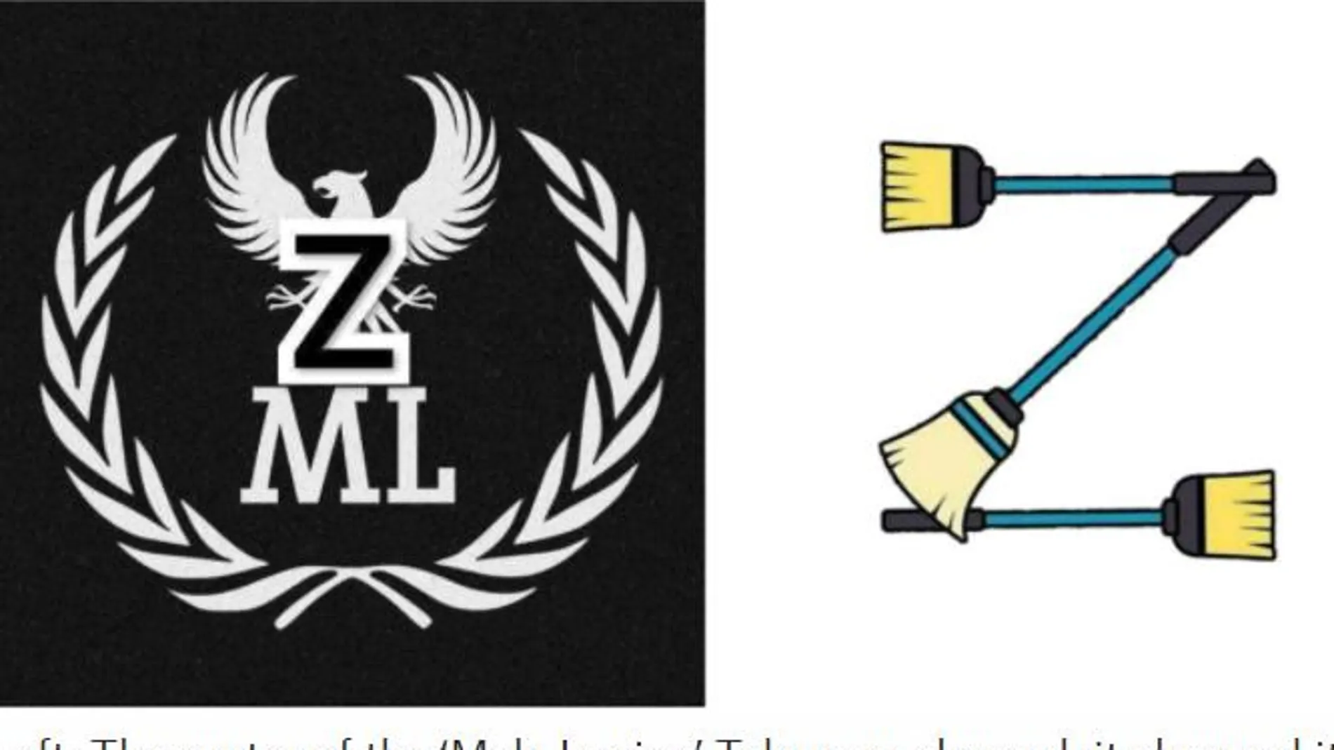 Simbolo de Male Legion, uno de los canales de Male State, con la Z que utilizan ,los vehículos del Ejército ruso