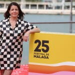 Nora Navas presentando "Sinjar" en el Festival de Málaga. EFE/Álvaro Cabrera