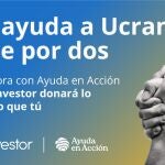 Imagen de la campaña 'Tu ayuda vale por dos' de MyInvestor