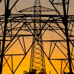 Torres de alta tensión en Madrid.