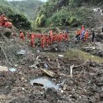 Trabajos de búsqueda y rescate tras el siniestro de un avión de la aerolínea China Eastern en el sur de China