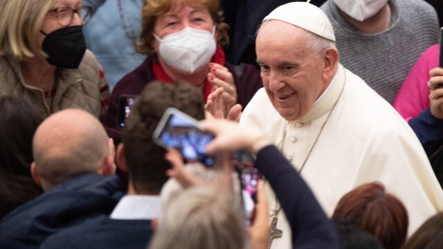 El Papa Francisco durante una Audiencia General en el Aula Pablo VI
