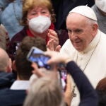 El Papa Francisco durante una Audiencia General en el Aula Pablo VI