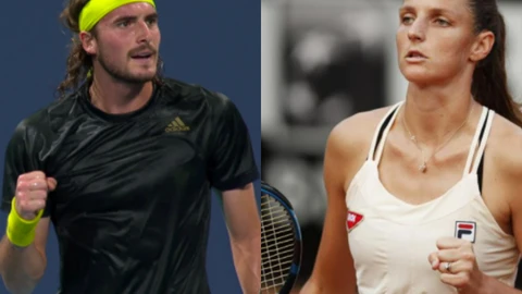 Stefanos Tsitsipas y Karolina Piskova