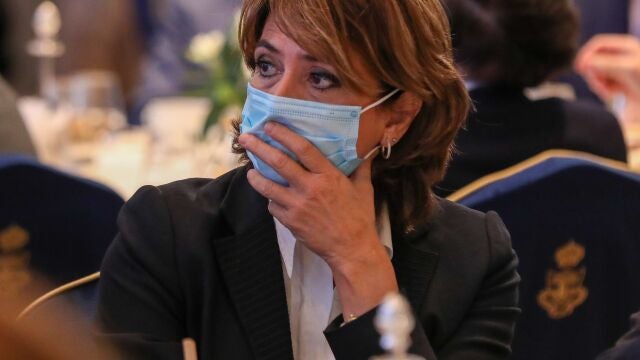 La Fiscal General del Estado, Dolores Delgado, en un desayuno informativo del Fórum Europa organizado por Nueva Economía Fórum (NEF)
