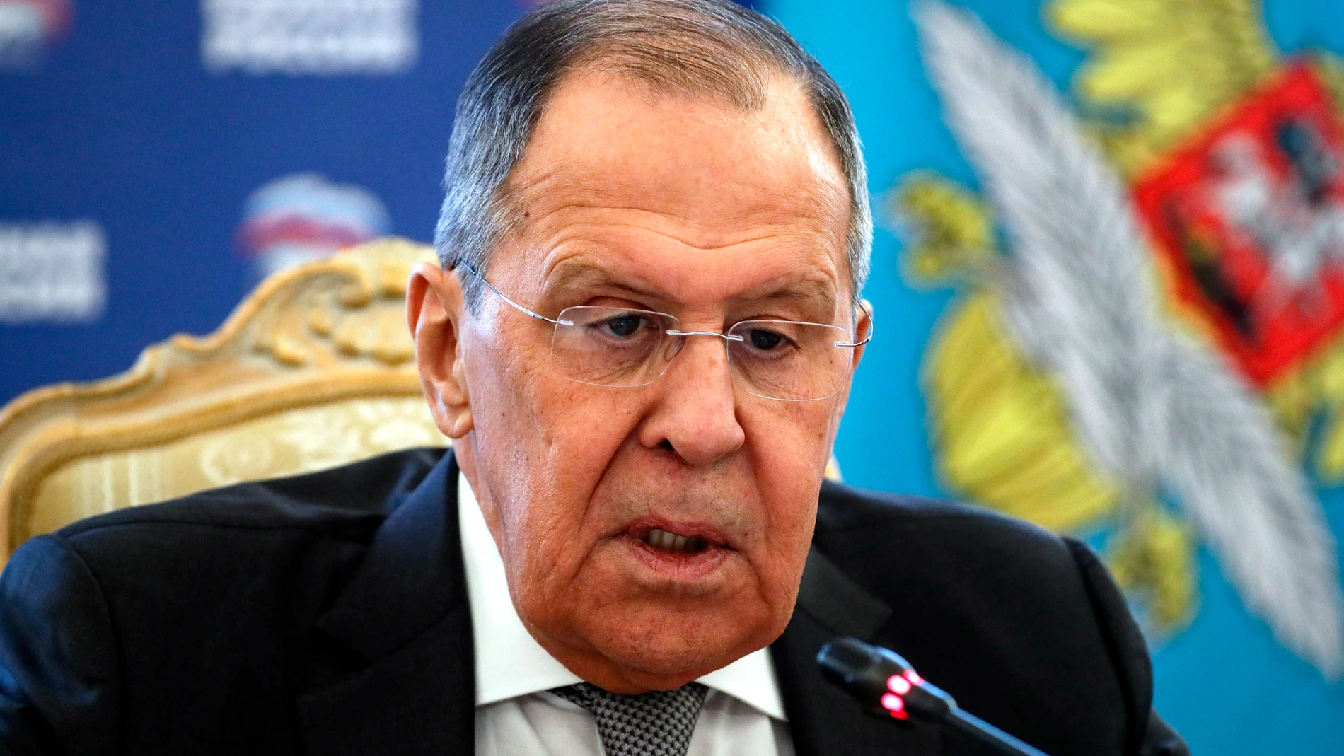 El ministro de Exteriores ruso, Sergei Lavrov, preside la segunda reunión de la Comisión del Consejo General del Partido Rusia Unida