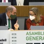 Lorenzo Amor clausura junto a la ministra de Economía, Nadia Calviño, la asamblea general de la asociación de autónomos. “Hay que ver la letra pequeña” del plan.