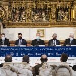 De izquierda a derecha: Vicente Rebollo, Daniel de la Rosa, Mario Iceta, José Manuel Pérez Tornero y Antonio Miguel Méndez Pozo