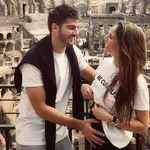 Gonzalo Melero con Lucía Villalón en Roma.