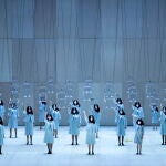 Un momento del pase gráfico de la ópera "Macbeth", de Verdi, del director de cine y teatro australiano Benedict Andrews