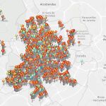 Mapa de zonas saturadas, publicado hoy por el Ayuntamiento