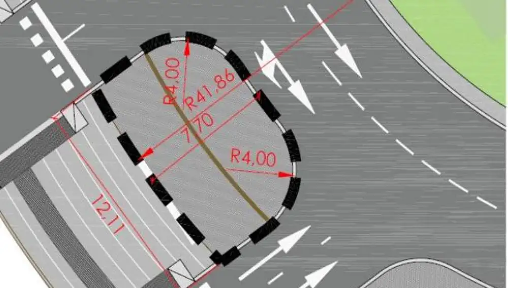 Emplazamiento del monumento en la glorieta de López de Hoyos