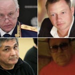 De izquierda a derecha y arriba a abajo: Alexander Bastrykin, Alexey Shirokov, Zakhar Knyazevich Kalashov y Viktor Kanaikine