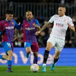 Lucas Ocampos con el Sevilla. EFE/Alejandro García
