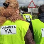 Un momento de la marcha de esta mañana en Boecillo