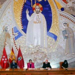 Martínez-Almeida, Díaz Ayuso; el arzobispo de Madrid, cardenal Carlos Osoro, y la delegada del Gobierno, Mercedes González, asisten a la firma de un protocolo de colaboración y la presentación de las celebraciones previstas por el jubileo de San Isidro.
