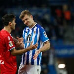 Alexander Sorloth con la Real Sociedad. EFE / Juan Herrero.