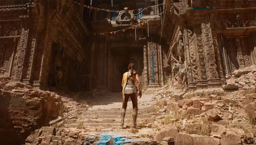 Un momento de la presentación que Epic Games realizó en 2020 del Unreal Engine 5 funcionando en PS5.