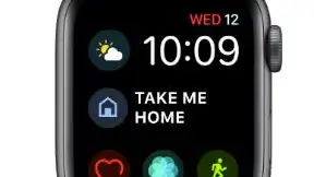 Atajo de &quot;Llévame a Casa&quot; en la pantalla del Apple Watch.