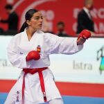 María Torres, durante un combate