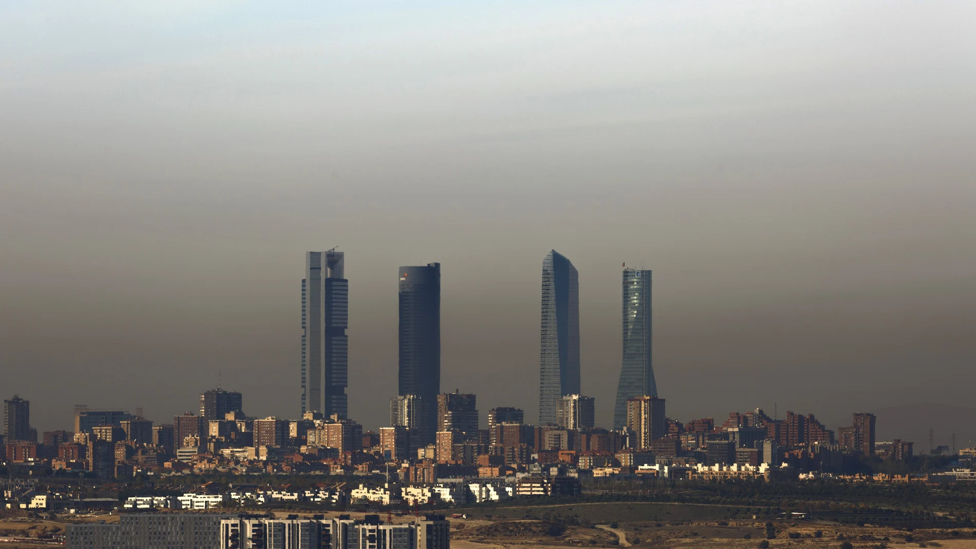 Imagen de Madrid en un día con altos niveles de contaminación