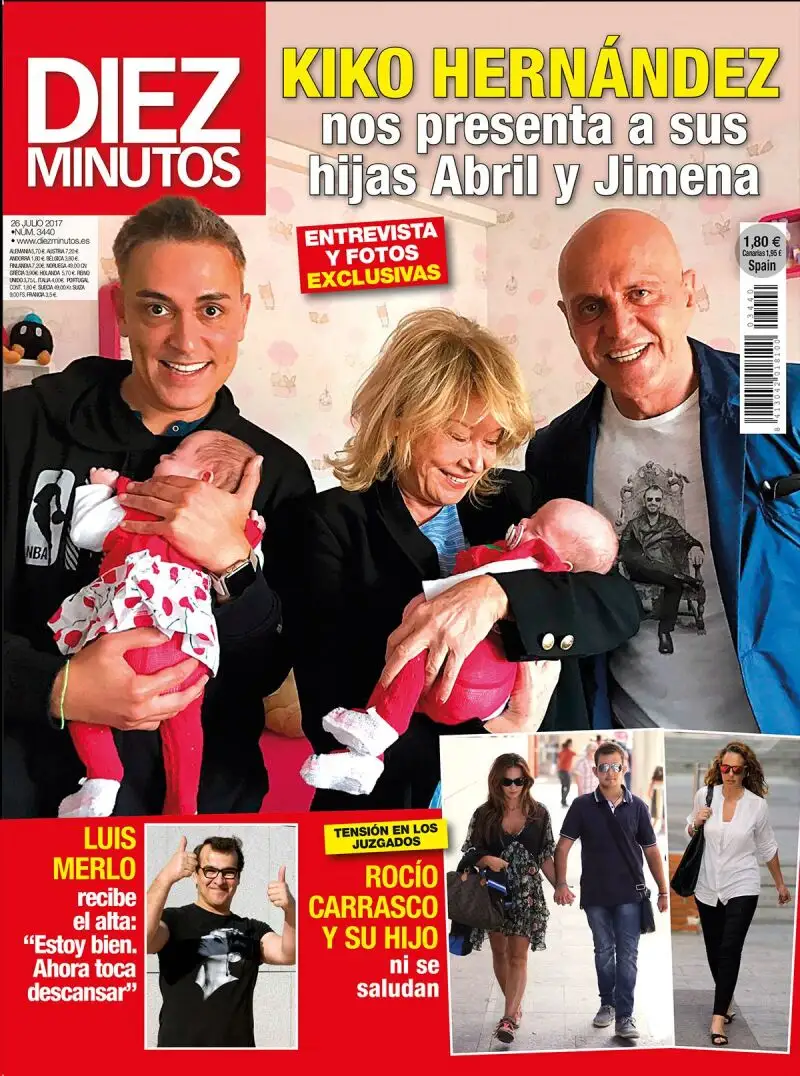 Kiko Hernández presentó a sus hijas en la portada de una revista