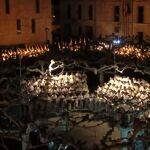Miserere en la Plaza de Viriato de Zamora el Jueves Santo
