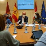 Junta de Gobierno de la Diputación de Segovia presidida por Miguel Ángel de Vicente
