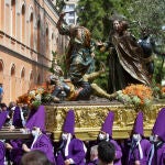 La procesión de los Salzillos de la Real y Muy Ilustre Cofradía de Nuestro Padre Jesús Nazareno, durante su recorrido esta mañana por las calles de Murcia