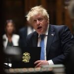El primer ministro británico, Boris Johnson, durante la sesión de este martes en la Cámara de los Comunes