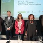Jornada sobre el Convenio de Transición Justa de la Montaña Central Leonesa, con la participación de la delegada del Gobierno en Castilla y León, Virginia Barcones, la directora del Instituto para la Transición Justa, Laura Martín Murillo, y el alcalde de La Robla, Santiago Dorado