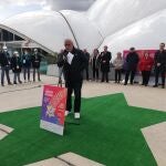 El humorista Leo Harlem en la presentación de la 45 marcha Asprona que tendrá lugar el 7 de mayo