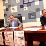 El presidente de la Diputación de Soria, Benito Serrano, la alcaldesa de San Esteban de Gormaz, María Luisa Aguilera y el director gerente del Consorcio Camino del Cid, Alberto Luque, presentan el ''Día del Camino del Cid''