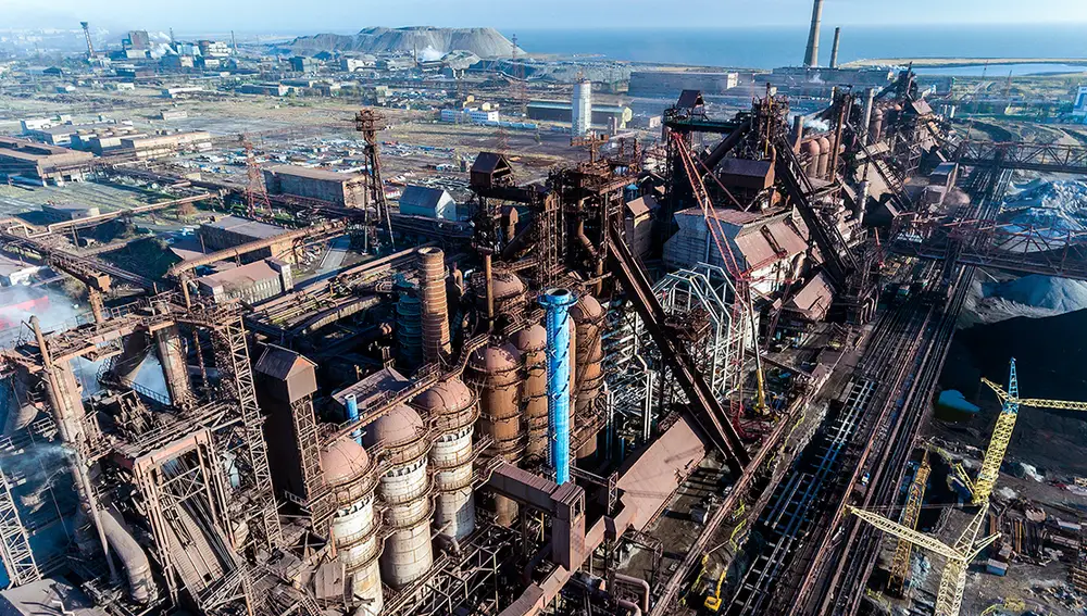 La acería de Azovstal, en Mariupol, antes de la guerra