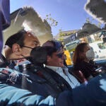 El empresario Luis Medina a la salida del Juzgado de Instrucción número 47 de Madrid de Plaza de Cstilla donde este lunes ha prestado declaración como investigado junto a Alberto Javier Luceño por delitos relacionados con comisiones en la compraventa de material sanitario al comienzo de la pandemia.