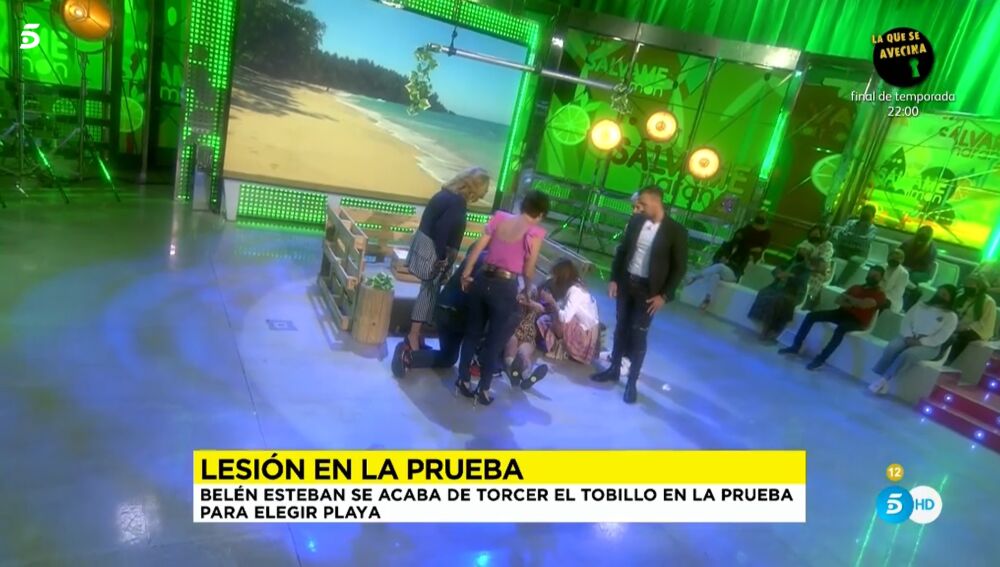 Belén Esteban sufre un accidente en 'Sálvame'