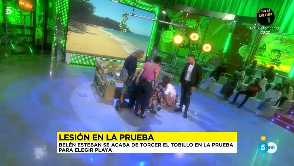 Belén Esteban sufre un accidente en 'Sálvame'