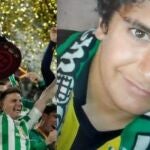 La celebración del Betis de junto a la imagen de su hijo compartida por Aurora