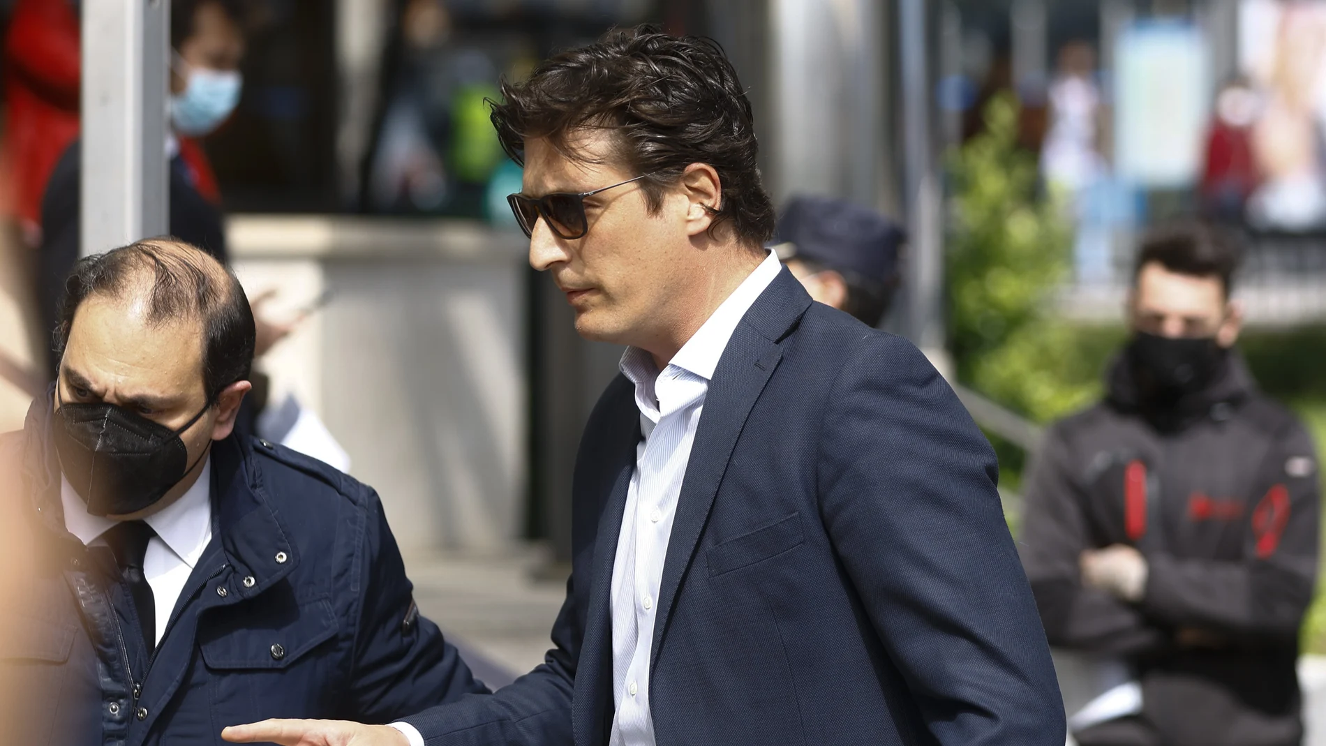 El empresario Luis Medina a su llegada ayer al Juzgado de Instrucción número 47 de Madrid. EFE