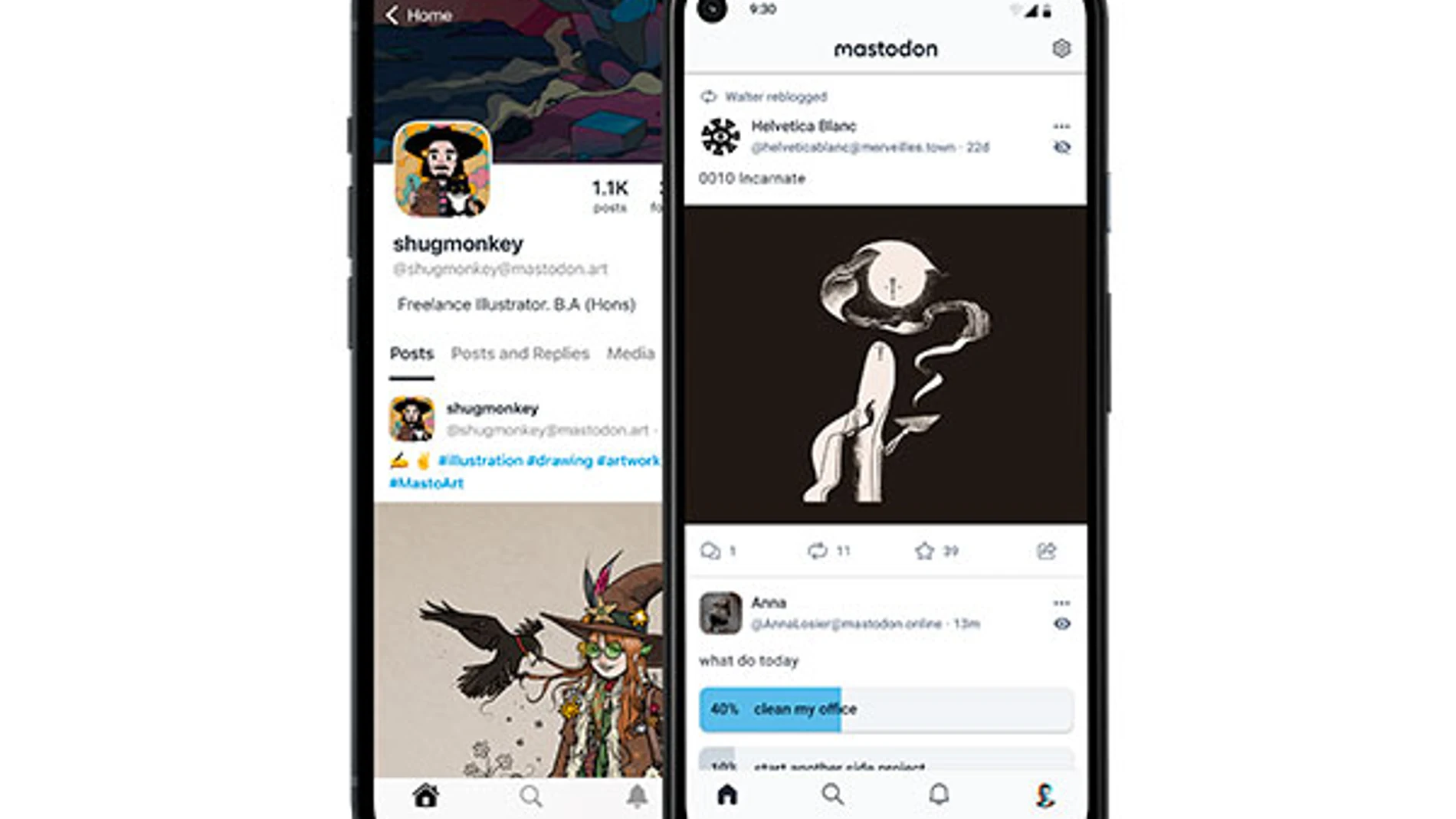 Mastodon cuenta con "apps" oficiales y también desarrolladas por terceros.