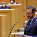 El portavoz del grupo popular, Javier Maroto, en el Senado.