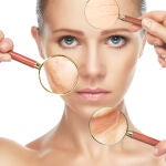 Efecto de la piel, arrugas , envejecimiento, mujer, edad
