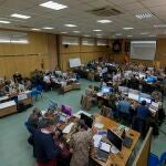El equipo español desplegado en la madrileña base de Retamares, sede del Mando Conjunto del Ciberespacio