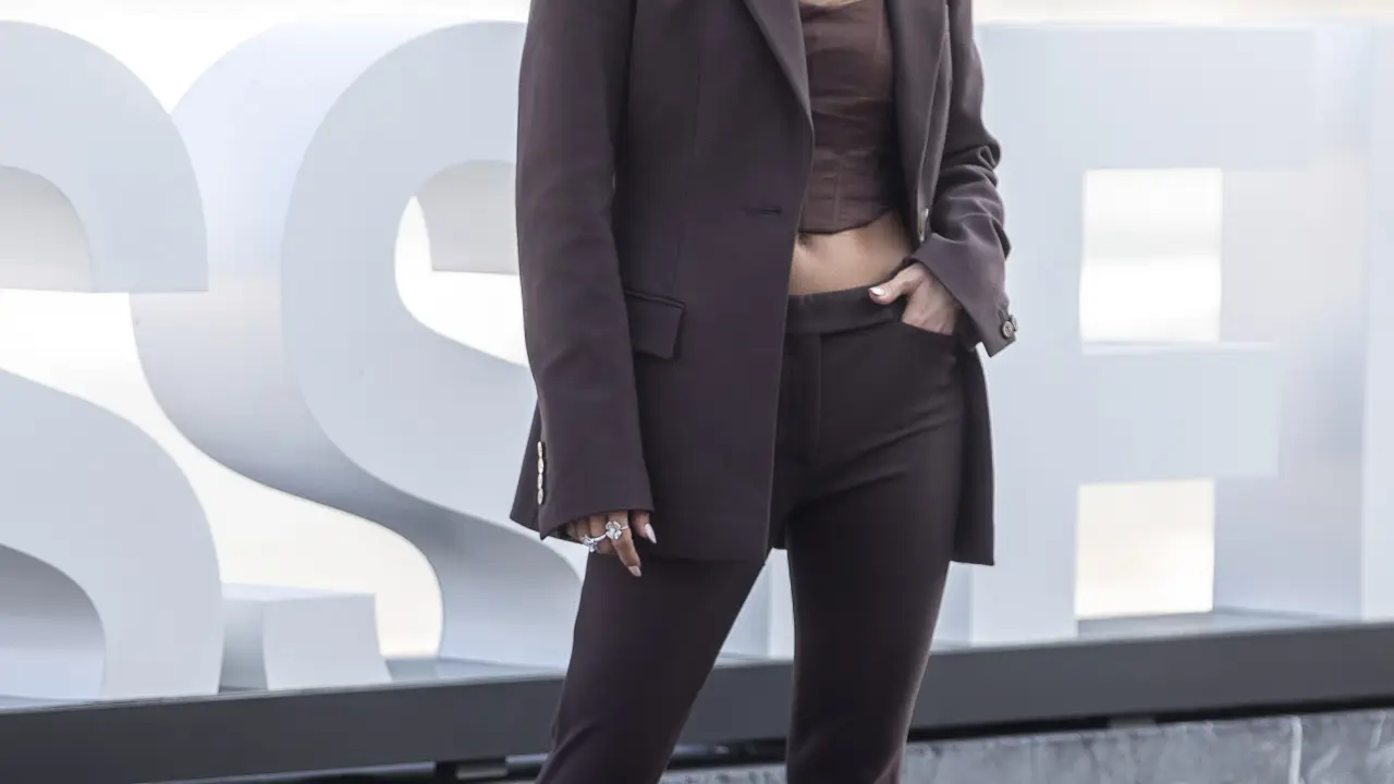 La actriz Begoña Vargas durante en la presentación de la película " Las Leyes de la Frontera " durante el 69º Festival de Cine de San Sebastián en San Sebastián, el sábado 24 de septiembre de 2021. España