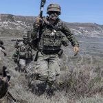 Soldados españoles encuadrados en la División Castillejos participan en las maniobras Quick Lion el pasado fin de semana